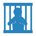 criminal behind bars in jail or prison